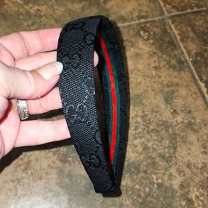 Gucci black monogram 1.2" headband